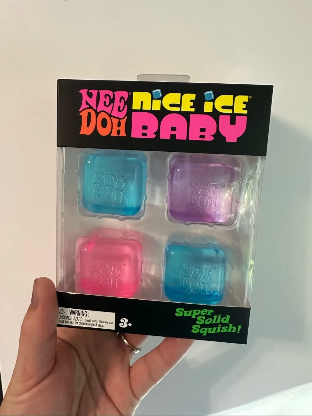 Needoh Nice Ice Baby Super Solid Squish - Pink, Purple, Blue set of 4